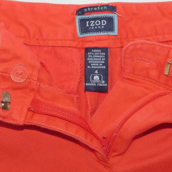 Womens Jean Bermuda Shorts Size 4 Orange - Picture 5 of 6